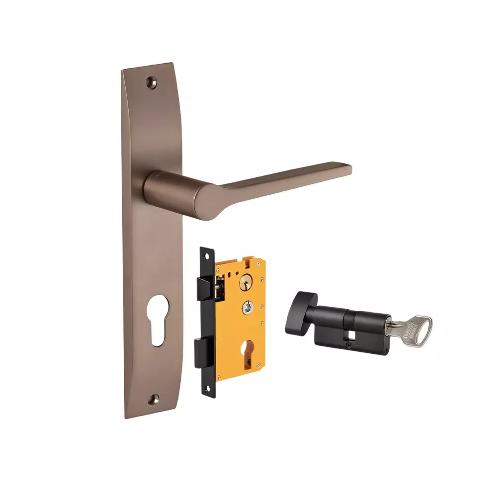 Dorset HL Series Chase Lock Sets with Knob and Key Cylinder 70 mm CB Finish, HL CHS