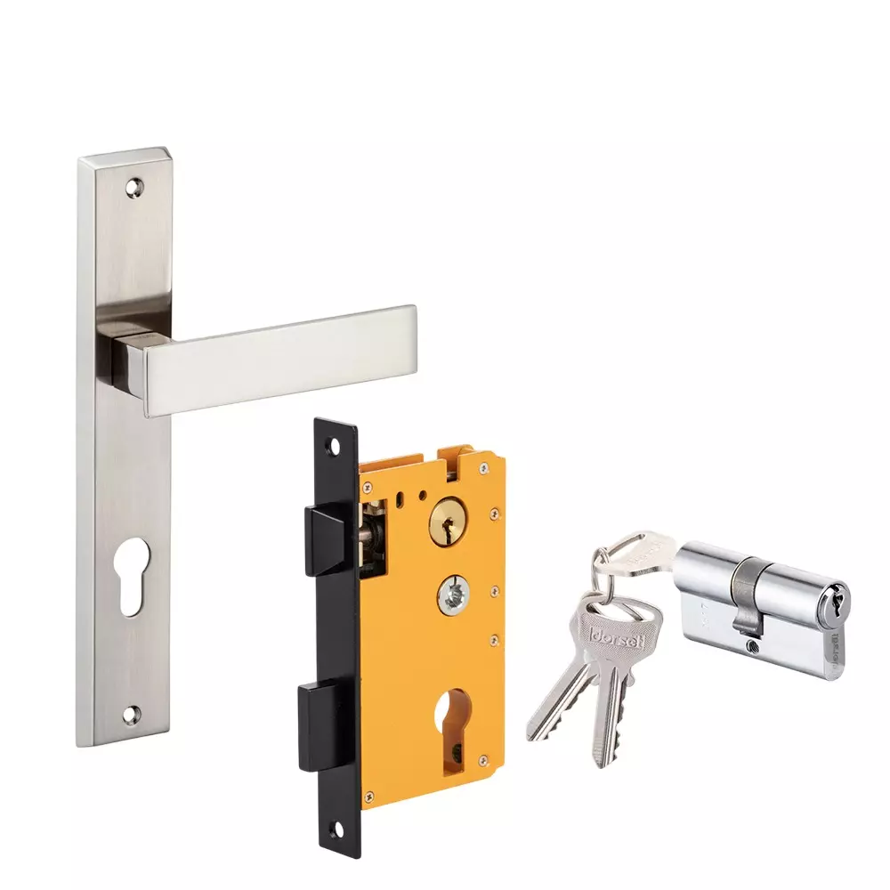 Dorset HL Series Elina Lock Sets With Both Side Key Cylinder 60 mm SS Finish, HL ELN