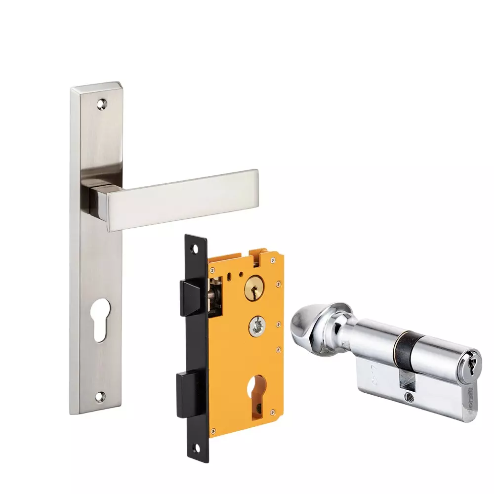 Dorset HL Series Elina Lock Sets With Knob and Key Cylinder 60 mm SS Finish, HL ELN