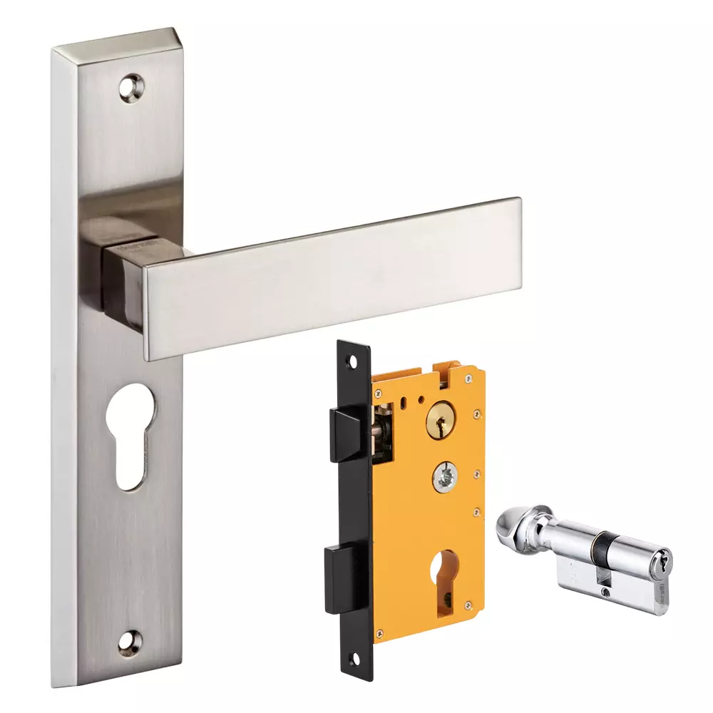 Dorset ML Series Elina Lock Sets With Knob and Key Cylinder 60 mm SS Finish, ML ELN