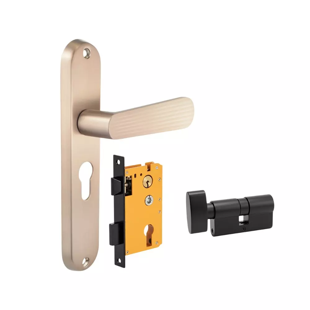 Dorset HL Series Pluris Lock Sets with Coin and Knob Cylinder 70 mm CB Finish, HL PLR