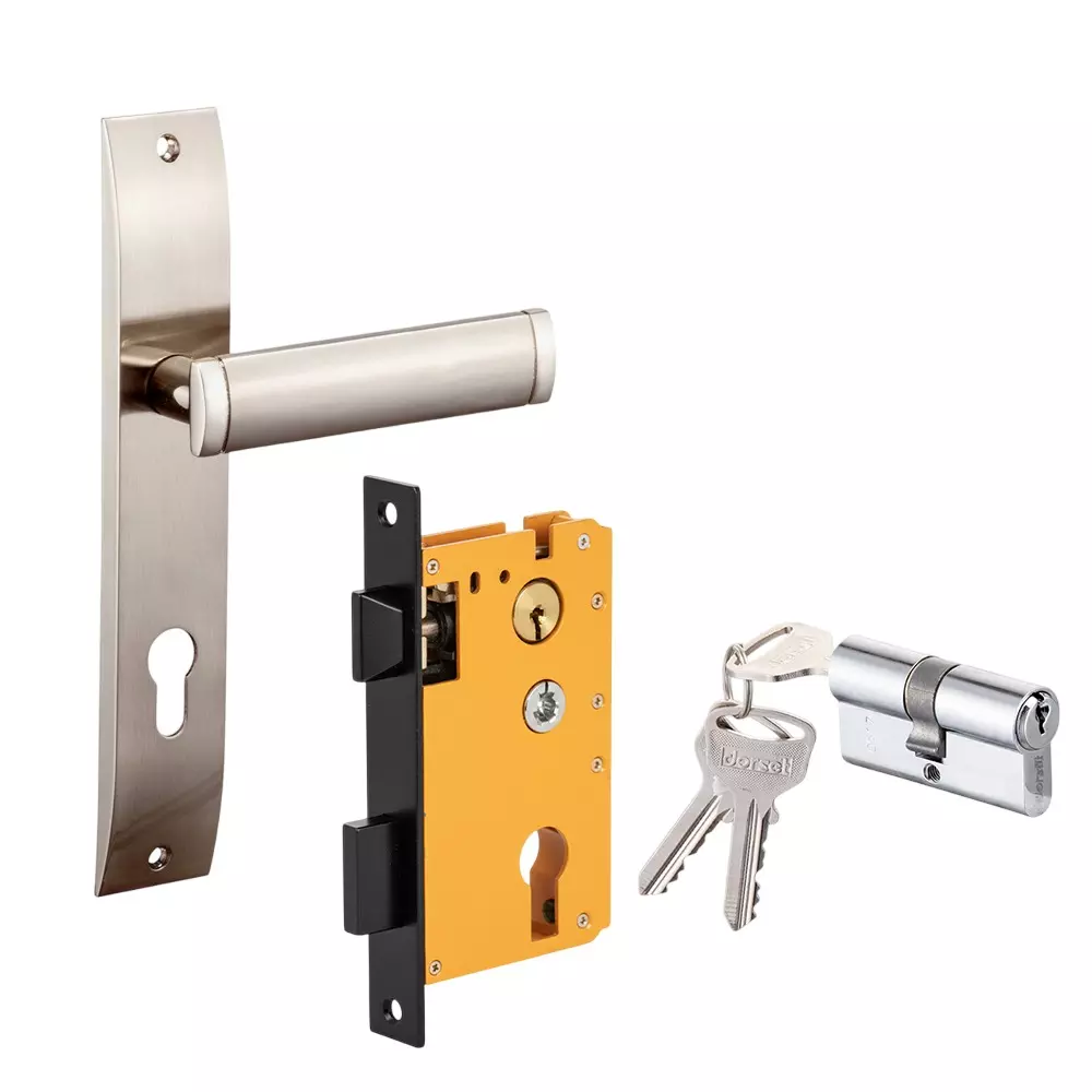 Dorset HL Series Dave Lock Sets With Both Side Key Cylinder 60 mm SS Finish, HL DAV