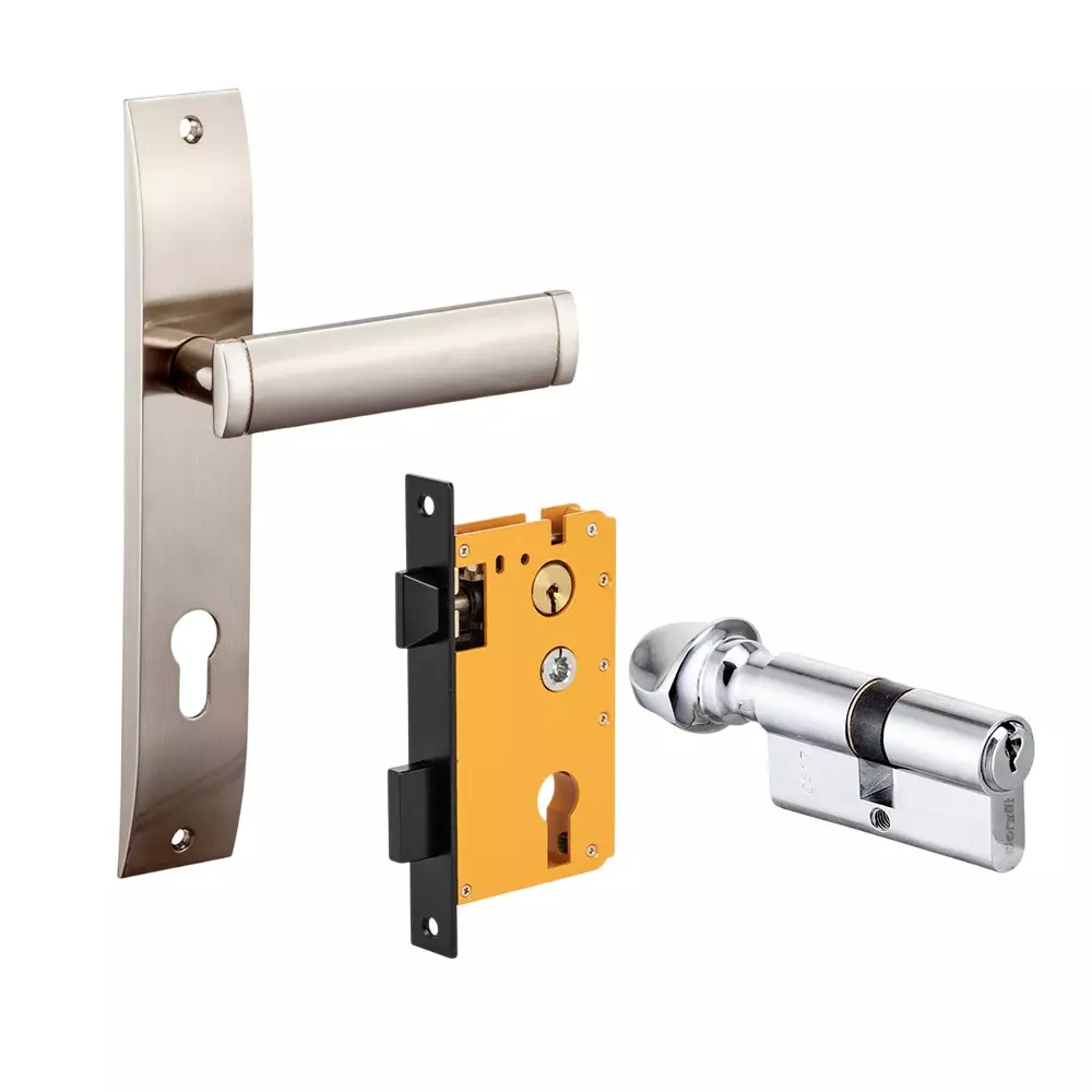 Dorset HL Series Dave Lock Sets With Knob and Key Cylinder 60 mm SS Finish, HL DAV