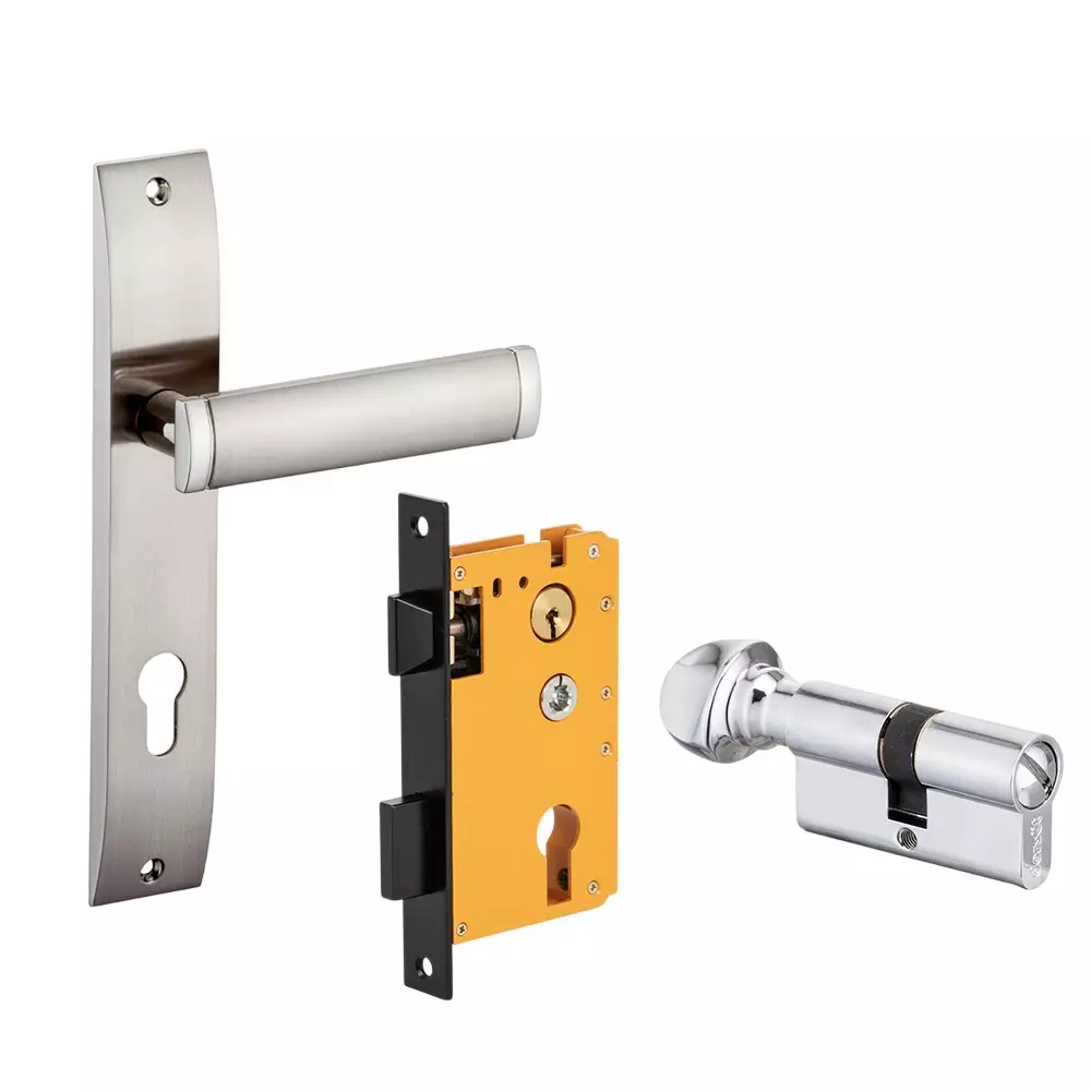 Dorset HL Series Dave Lock Sets With Coin and Knob Cylinder 60 mm SC Finish, HL DAV