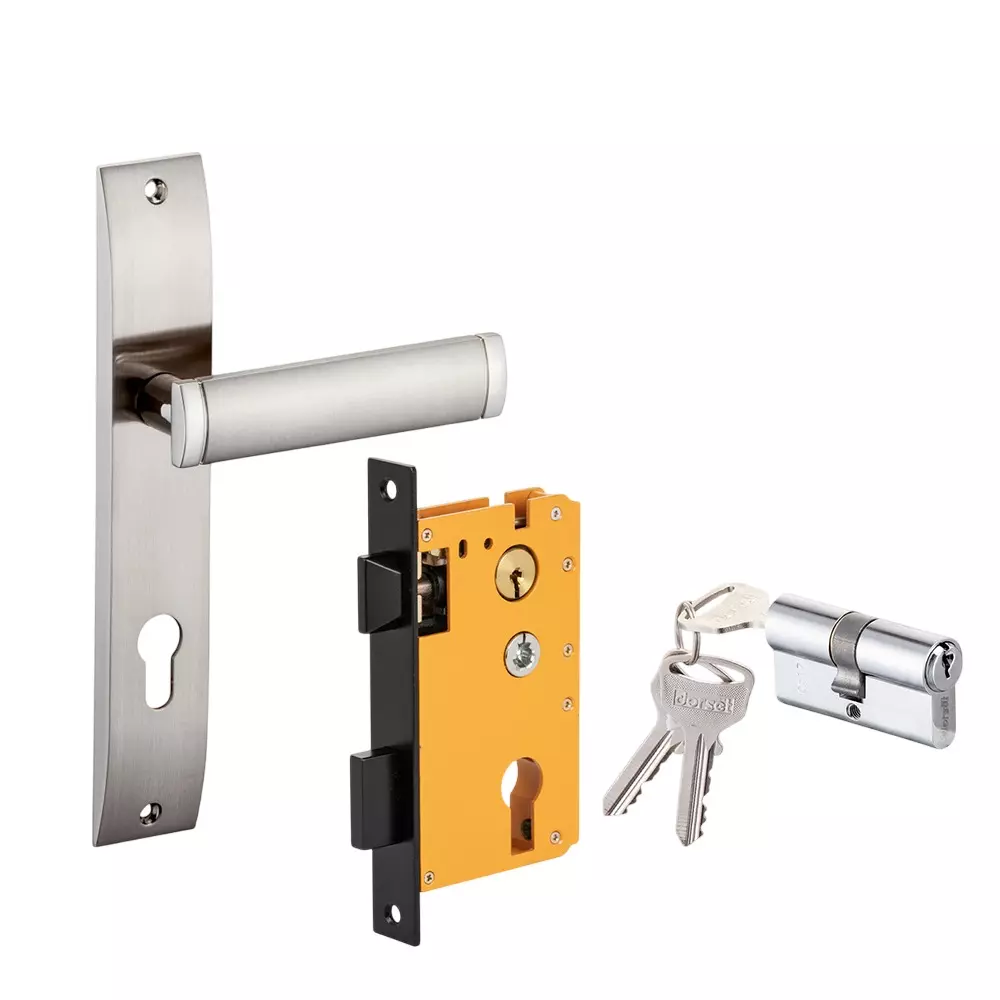 Dorset HL Series Dave Lock Sets With Both Side Key Cylinder 70 mm SC Finish, HL DAV