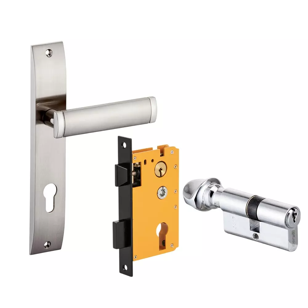 Dorset HL Series Dave Lock Sets With Knob and Key Cylinder 70 mm SC Finish, HL DAV