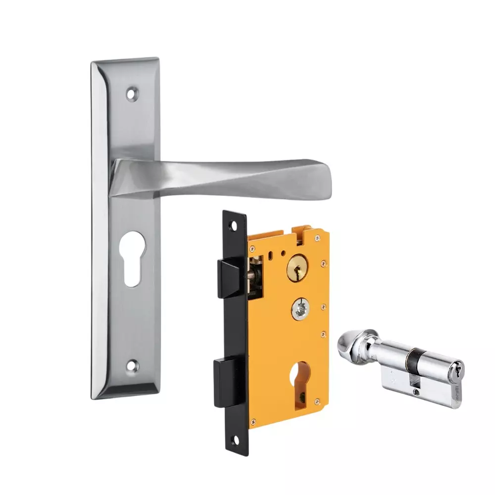 Dorset HL Series Noha Lock Sets With Knob and Key Cylinder 70 mm SS Finish, HL NO