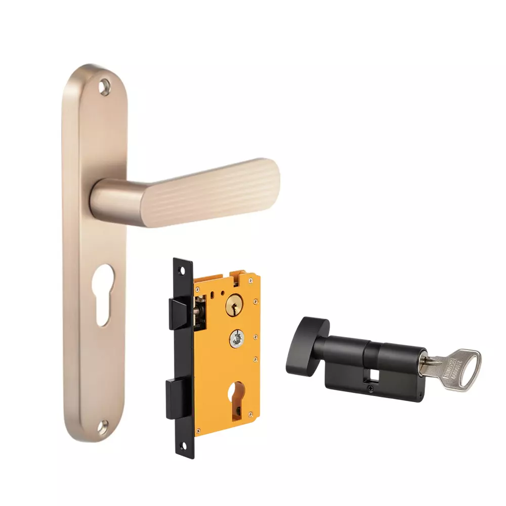 Dorset ML Series Pluris Lock Sets With Knob and Key Cylinder 60 mm CB Finish, ML PLR