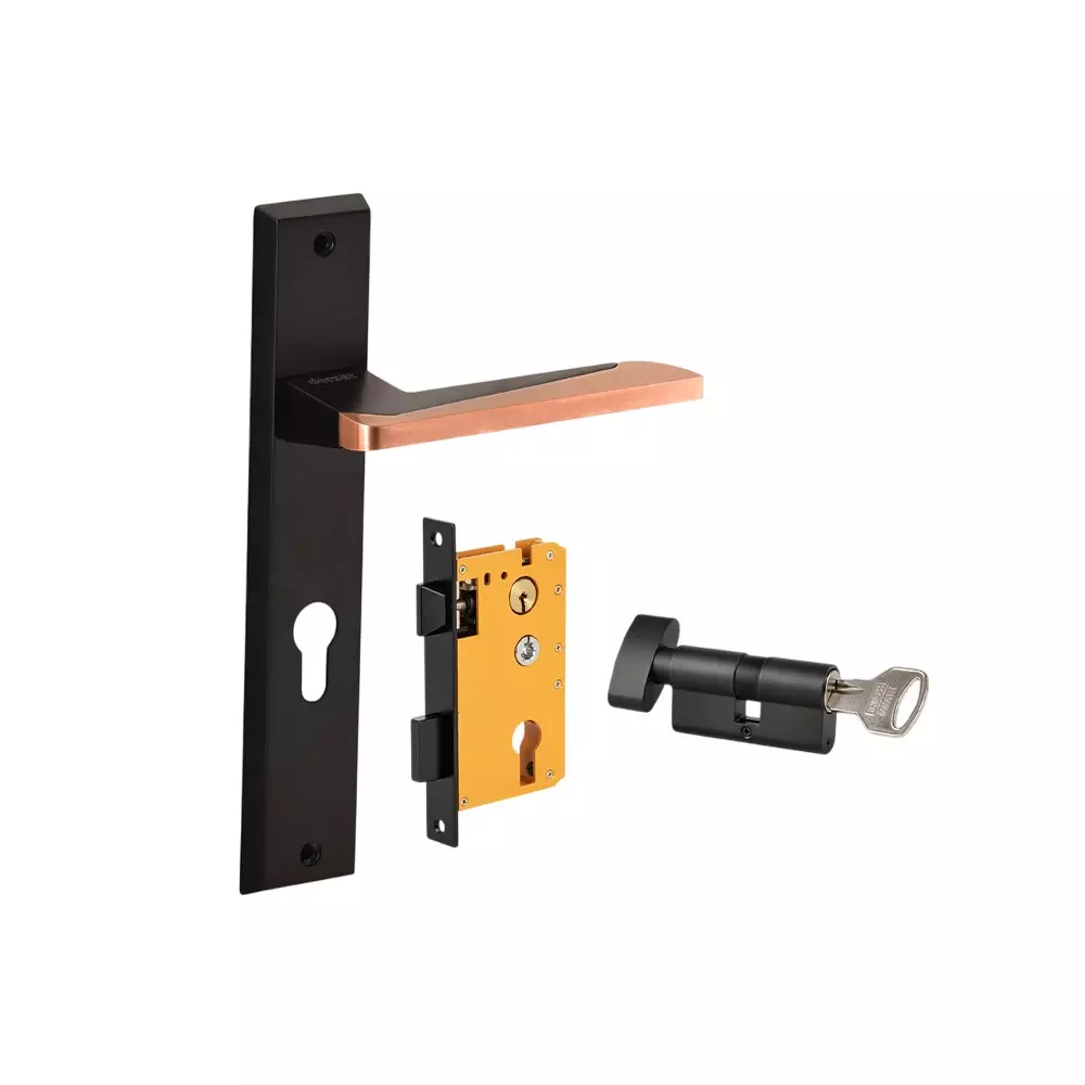 Dorset ML Series Rivaan Lock Sets With Knob and Key Cylinder 70 mm GMCU Finish, ML RVN