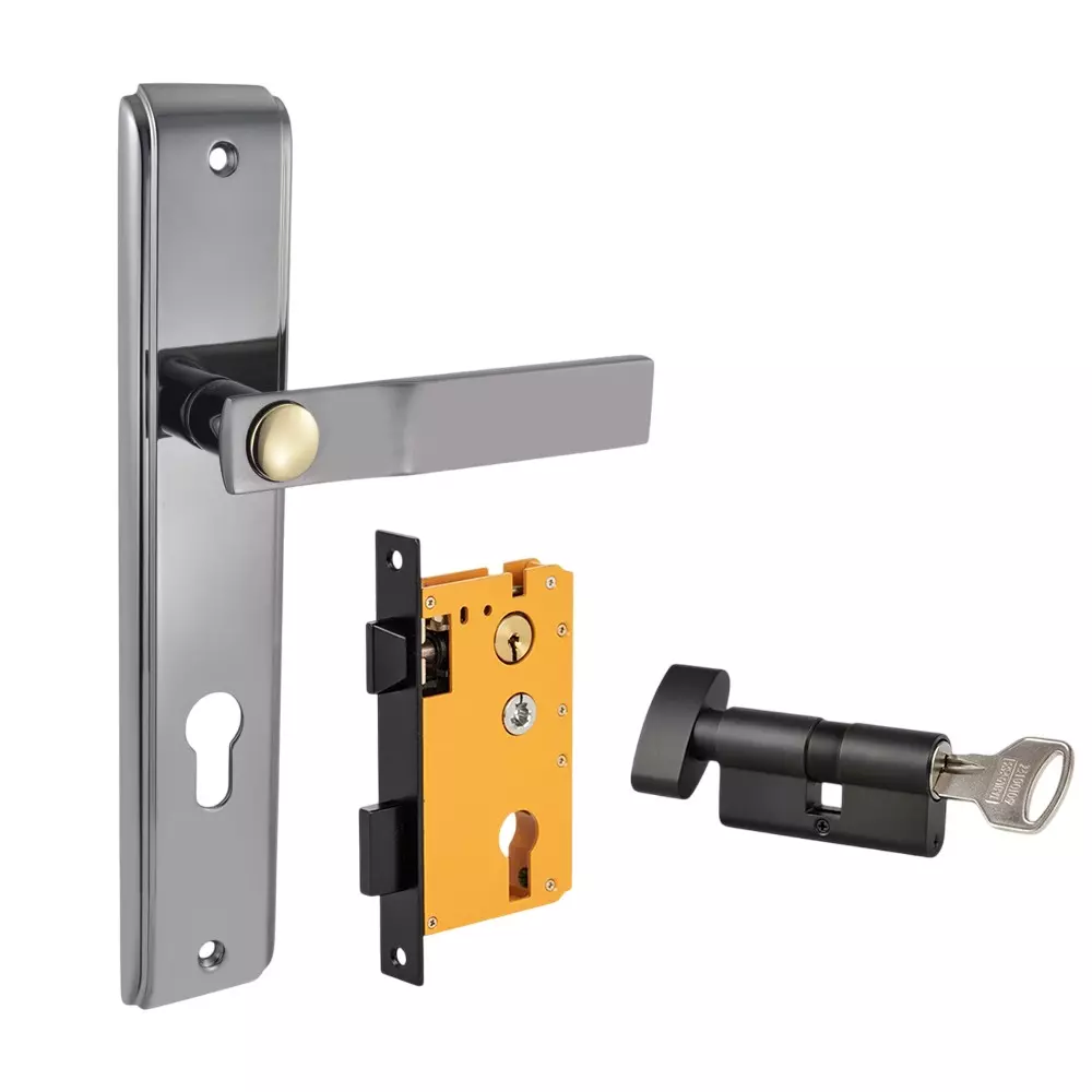 Dorset ML Series Luce Lock Sets With Knob and Key Cylinder 70 mm BNFG Finish, ML LCE