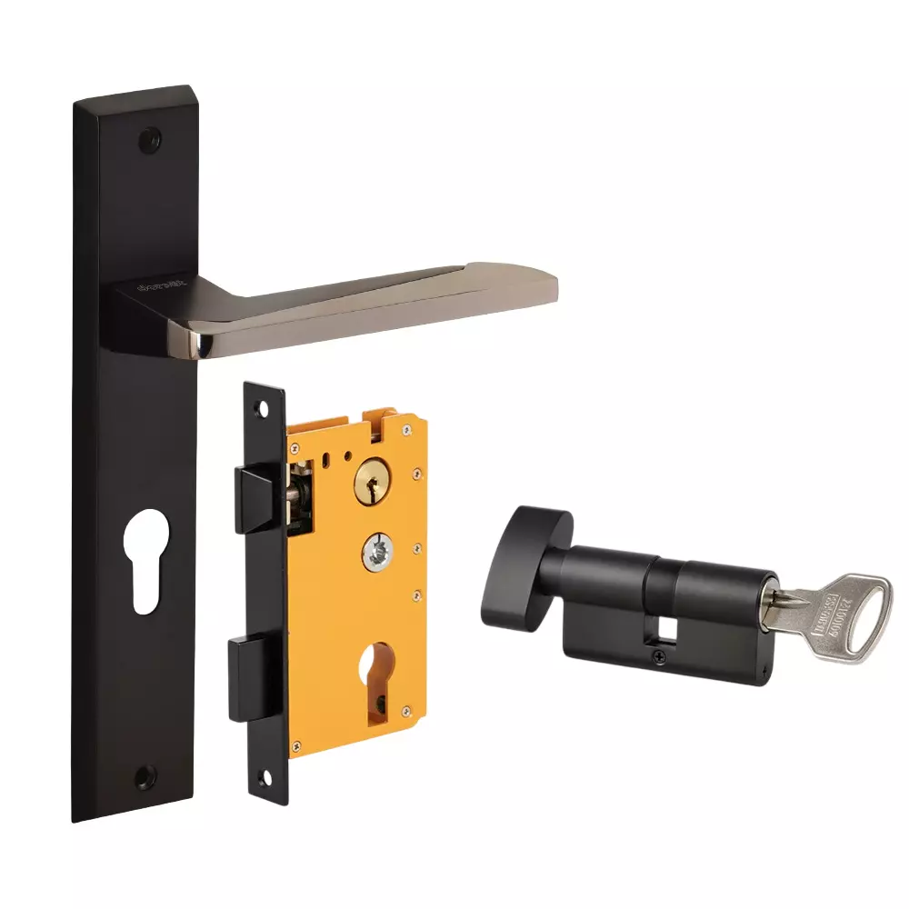 Dorset ML Series Rivaan Lock Sets With Knob and Key Cylinder 70 mm GMBN Finish, ML RVN OR