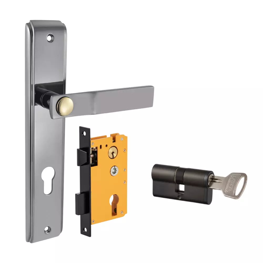 Dorset ML Series Luce Lock Sets With Both Side Key Cylinder 70 mm BNFG Finish, HL LCE OR