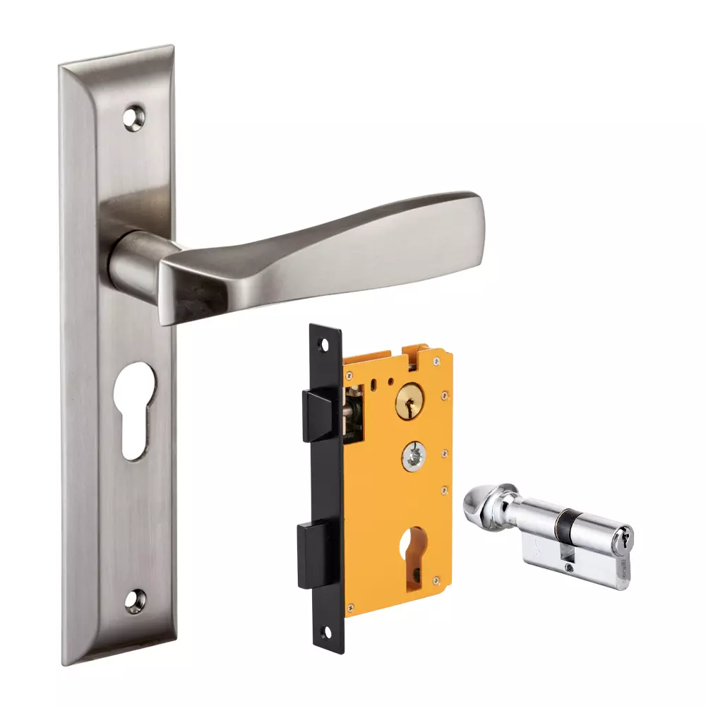 Dorset ML Series Stella Lock Sets With Knob and Key Cylinder 70 mm SS Finish, ML ST OR