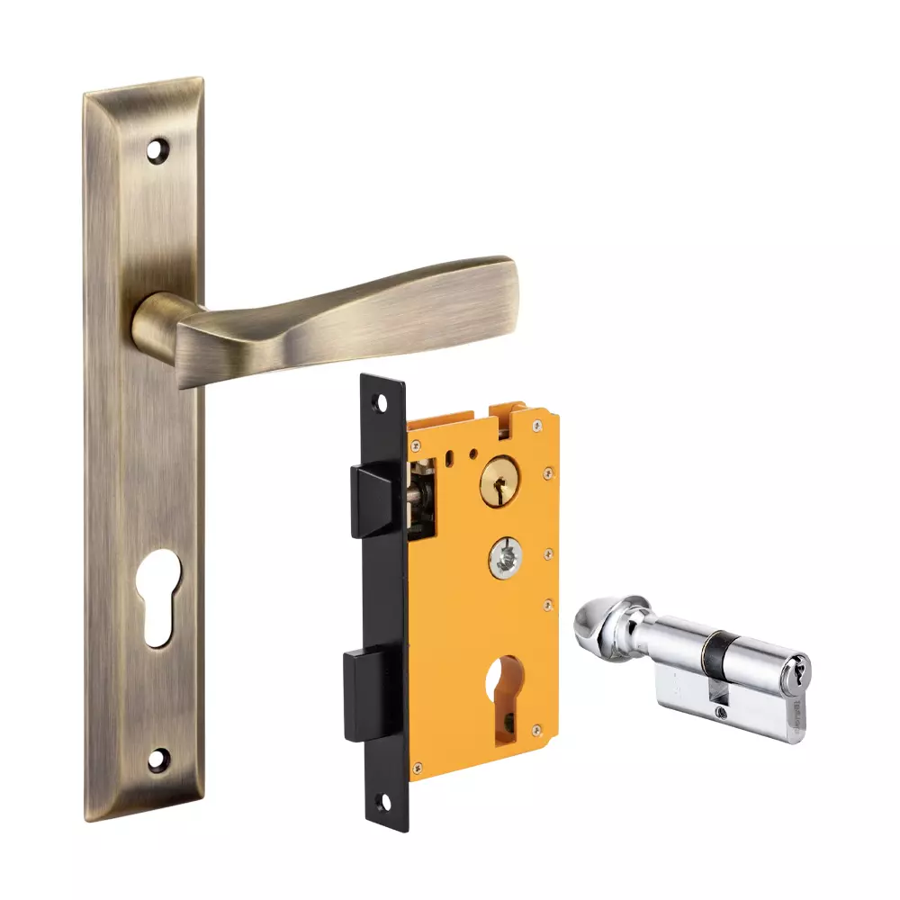 Dorset ML Series Stella Lock Sets With Knob and Key Cylinder 70 mm PT Finish, ML ST OR