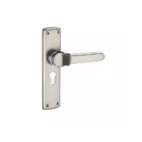 Jainson Locks Full Zinc Marco Cylinder Mortise Handle Lock Set 62 mm x 200 mm Matt Satin + Cp Finish, 963