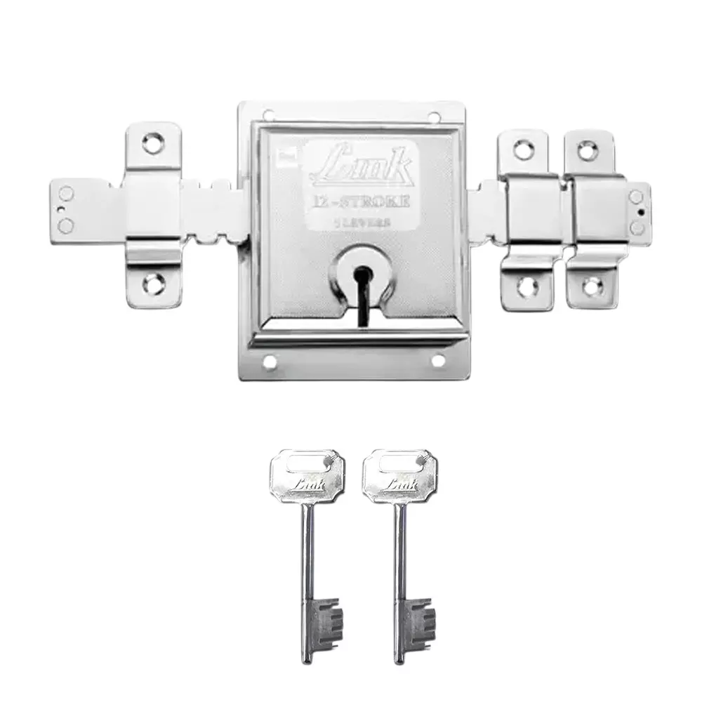 Link Main Door Lock Silver 106x135 mm