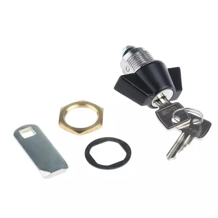 Euro-Locks Camlock 16 mm Panel-to-Tongue 23x20.2 mm Cutout Key , F383-01-1
