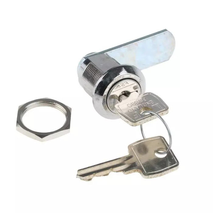Euro-Locks a Lowe Fletcher group Company Camlock 20 mm Panel-to-Tongue 19.1x16.6 mm Cutout Key Unlock, 2724032