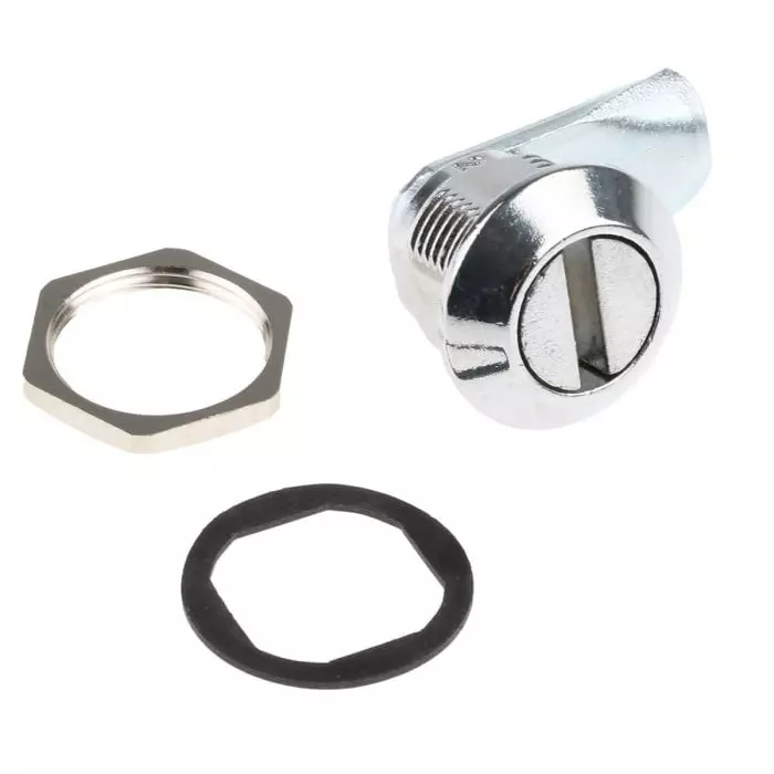 Euro-Locks a Lowe Fletcher group Company Camlock 16 mm Panel-to-Tongue 23x20.2 mm Cutout Slotted Head Unlock, F286-01-2