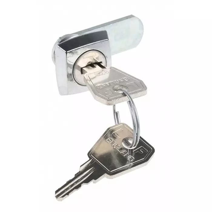 Euro-Locks a Lowe Fletcher group Company Camlock 8 mm Panel-to-Tongue 16.1x13.1 mm Cutout Key Unlock, 207012