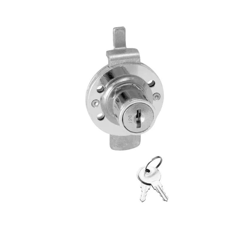 OZONE Cranked Bolt Cupboard Lock Nickel Steel Keys 22 mm Barrel Length Chrome Polished Finish, OE-CL-CS 22MM CP