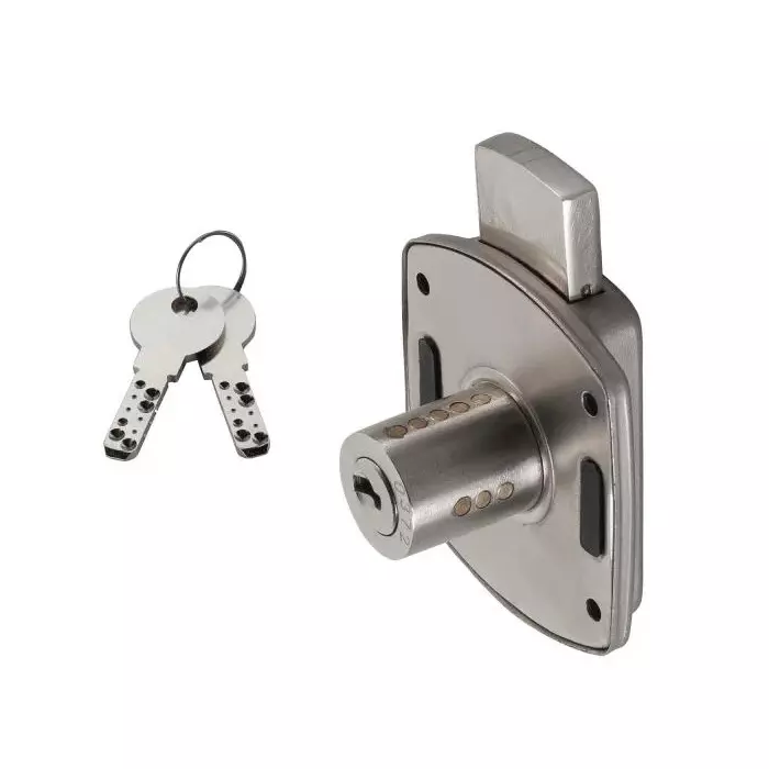 OZONE Cupboard Lock 32 mm Door Thickness With Rectangular Bolt Brass Key Steel Lock Material, OE-CL-11 32MM SSS