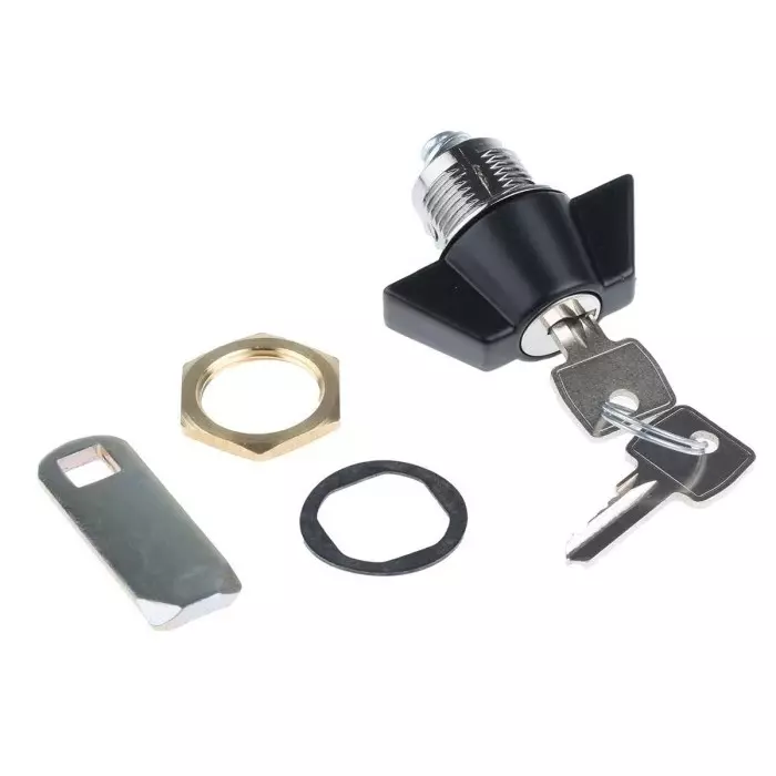 Euro-Locks Camlock 16 mm Panel-to-Tongue 23x20.2 mm Cutout Key, F383-01-1