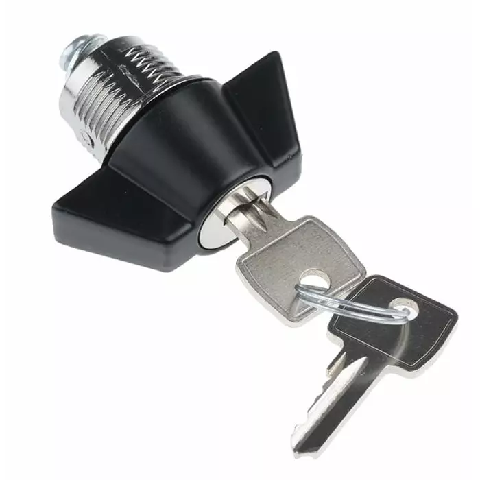 Euro-Locks Camlock 16 mm Panel-to-Tongue 23x20.2 mm Cutout Key, F383-01-1