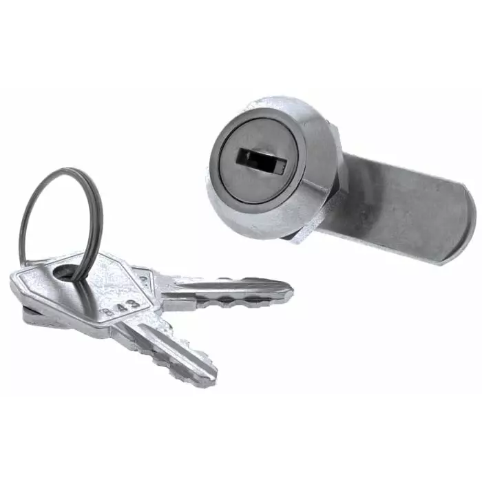 Euro-Locks a Lowe Fletcher group Company Camlock 8 mm Panel-to-Tongue 16.1x13.1 mm Cutout Key Unlock, 201012