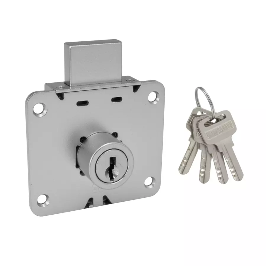 Quba Drawer Lock Dimple Key 25 mm SS Finish, Q 203D