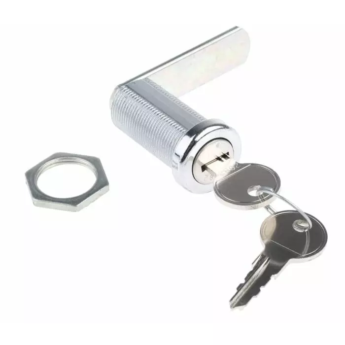 Euro-Locks a Lowe Fletcher group Company Camlock 37.7 mm Panel-to-Tongue 20.1x17.6 mm Cutout Key Unlock, B448032