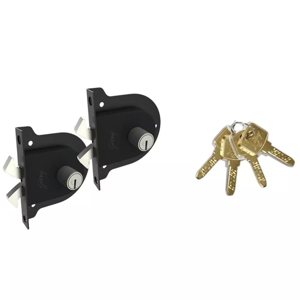 Godrej Wardrobe Lock for Sliding Door Black Finish Finish, 4507