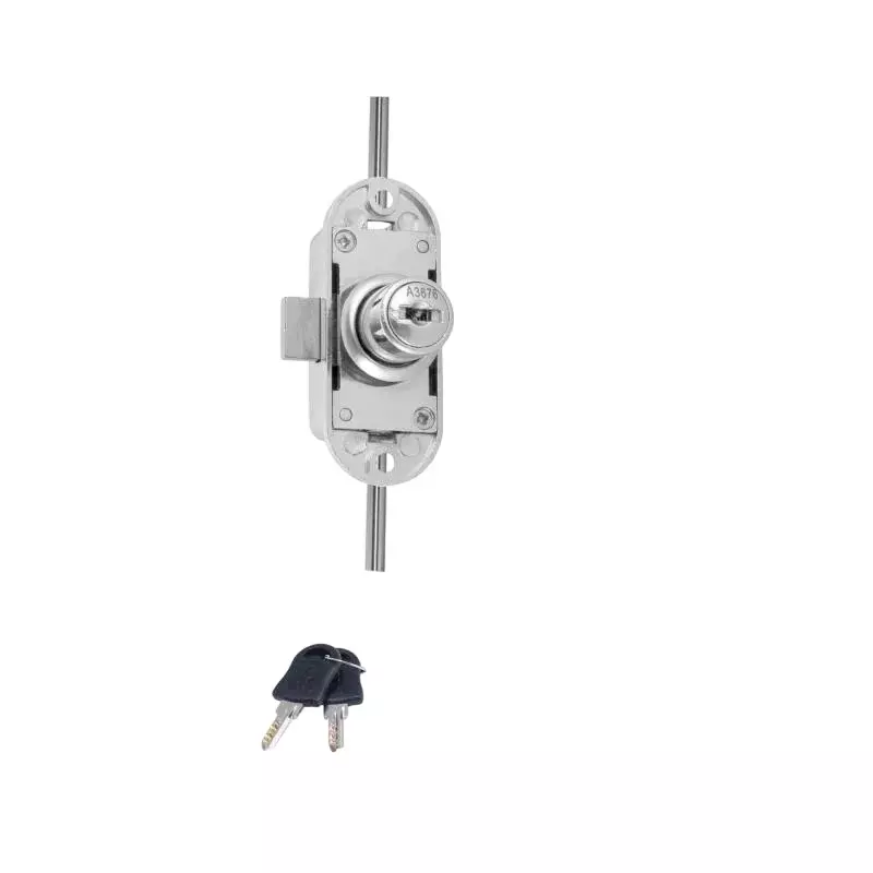 OZONE 3-Point 32 mm Cupboard Lock Plastic Keys 22 mm Barrel Length Chrome Polished Finish, OE-CL-3P-32P 2M CP