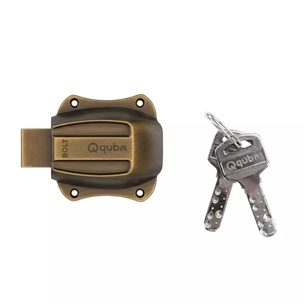 Quba Bolt Cupboard Lock 25 mm AB Finish, Q Bolt C