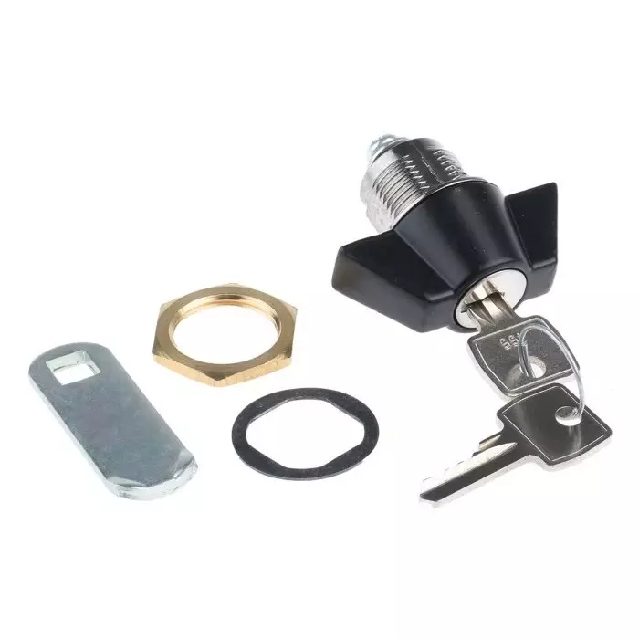 Euro-Locks Camlock 16 mm Panel-to-Tongue 23x20.2 mm Cutout Key Unlock, F383-01-1
