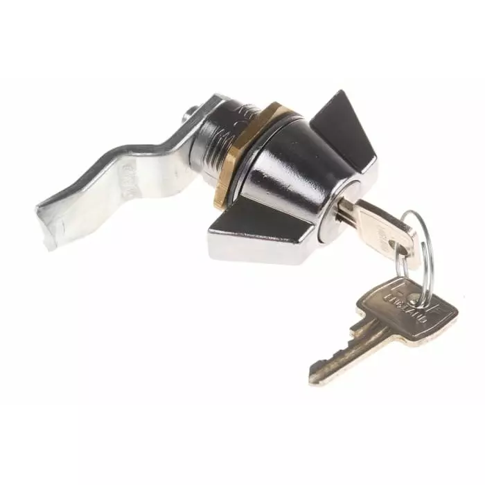 Euro-Locks a Lowe Fletcher group Company Camlock 16.1 mm Panel-to-Tongue 20.1x22.5 mm Cutout Key Unlock, 25012