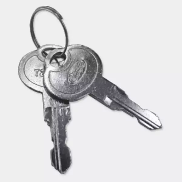 Ebco Target Multi Purpose Lock Round Cranked with Metal Keys Nickel Plated Finish and Click Action Mechanism, E-MPL1C-22-M