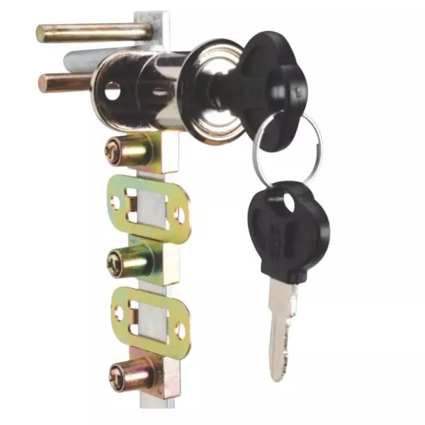 Ebco Target Front Multi Drawer Lock Size 580 mm, Nickel Plated Finish and Click Action Mechanism, E-FMDL58