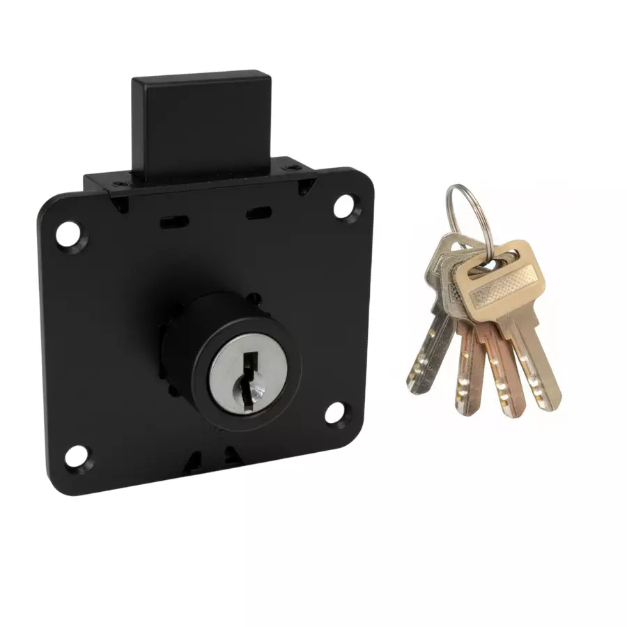 Quba Cupboard Lock Dimple Key 25 mm JBM Finish, Q 203C