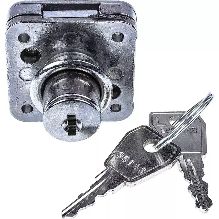 Euro-Locks a Lowe Fletcher group Company Camlock 22.6 mm Panel-to-Tongue 19.5x16.6 mm Cutout Key Unlock, 5600583