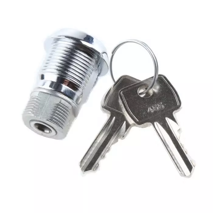 Euro-Locks Camlock 19 mm Panel-to-Tongue 20.1x17.6 mm Cutout Key Unlock, F6E-03-2