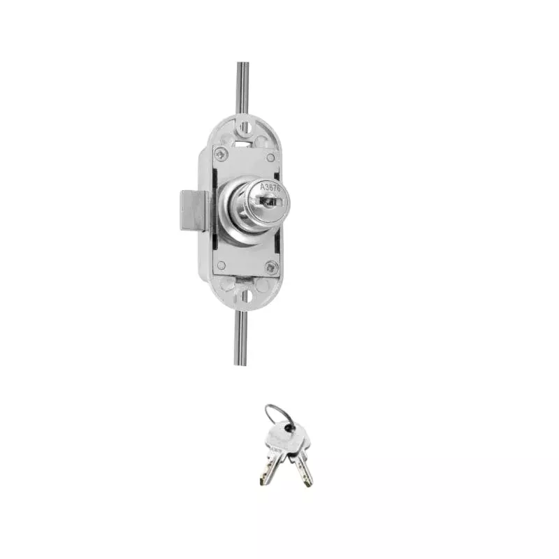 OZONE 3-Point 32 mm Cupboard Lock Steel Keys 22 mm Barrel Length Chrome Polished Finish, OE-CL-3P-32S 2M CP