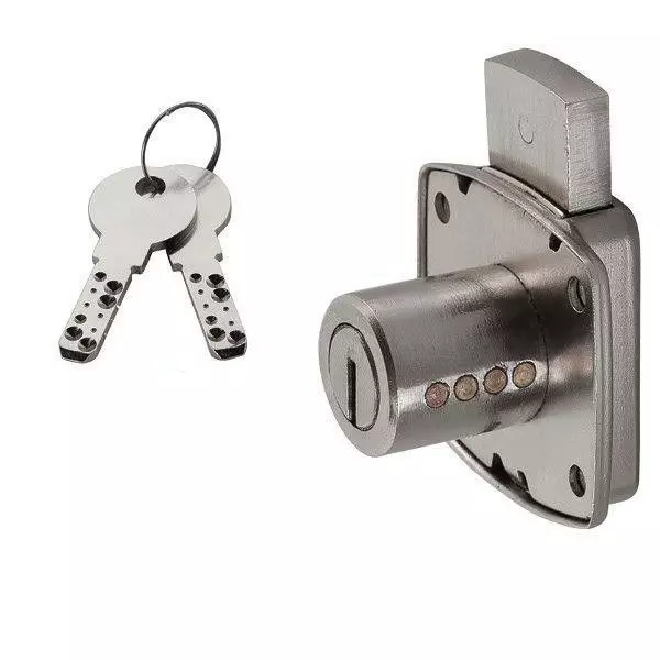 OZONE Small Cupboard Lock 21 mm Door Thickness With Rectangular Bolt Brass Key Steel Lock Material, OE-CL-22 21MM SSS