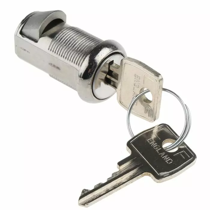 Euro-Locks a Lowe Fletcher group Company Camlock 20 mm Panel-to-Tongue 19.1x16.6 mm Cutout Key Unlock, 305012