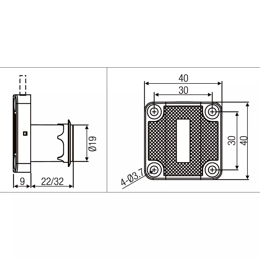 ebco-target-square-lock-size-32-mm-nickel-plated-finish-and-19-mm-cutout-e-sql1-32