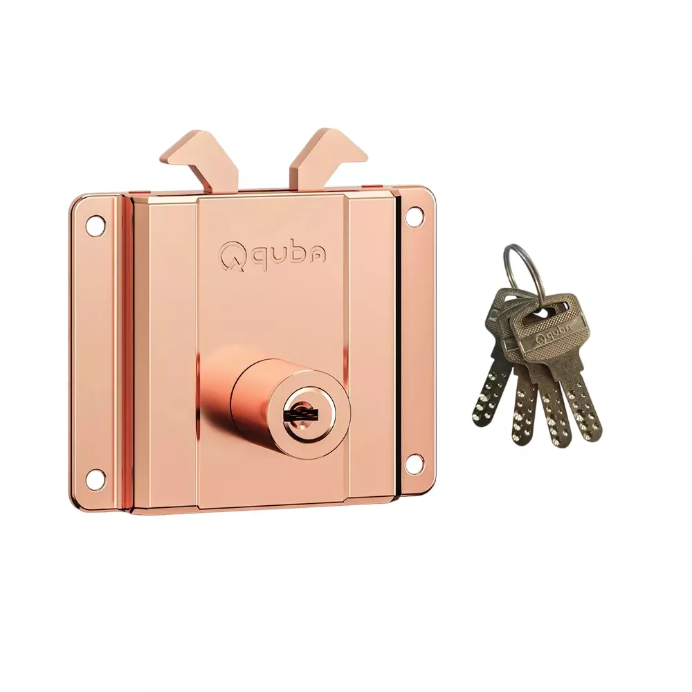 Quba Side Sliding Lock 30 mm RG Finish, Q 203SSL (Pack of 2)