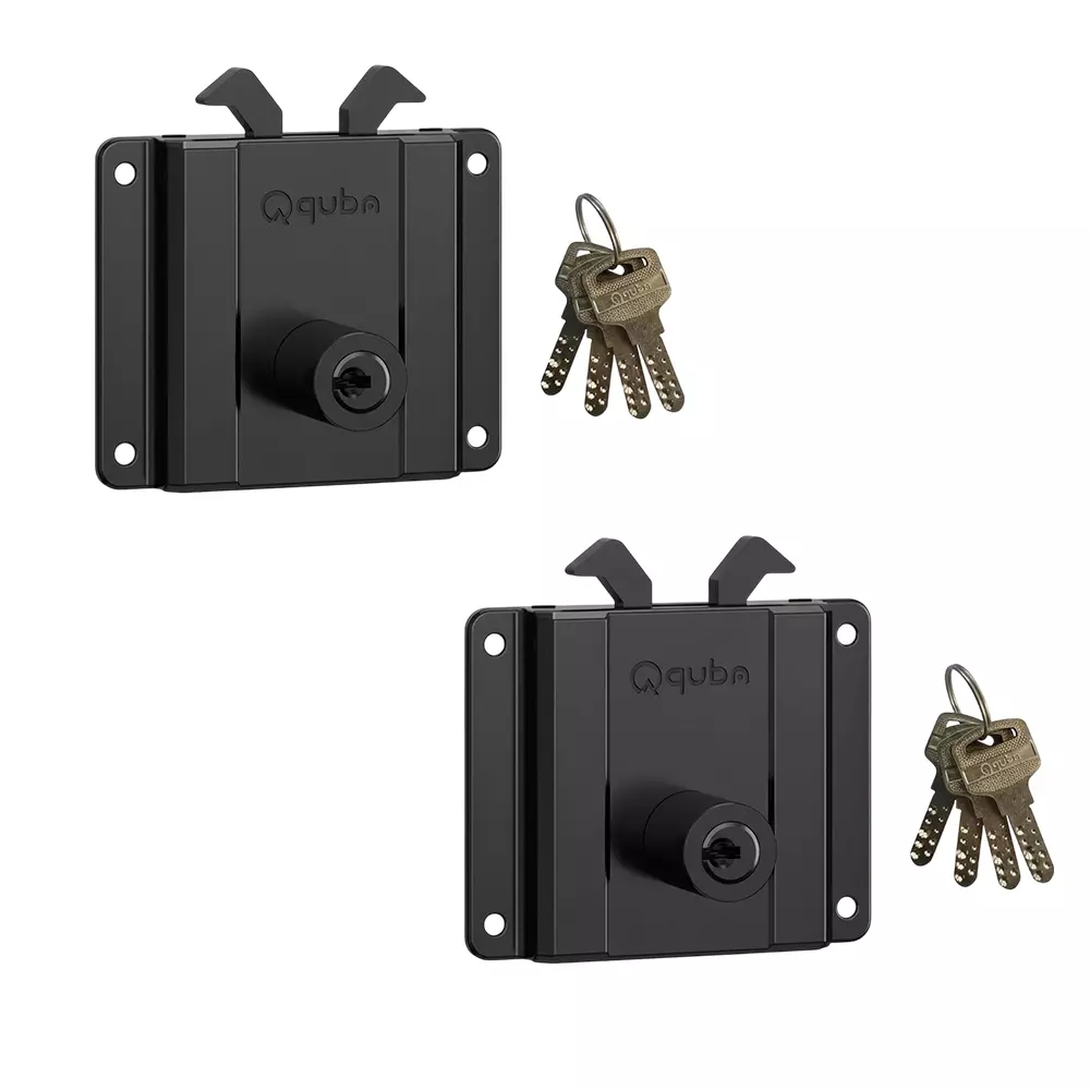 Quba Side Sliding Lock 25 mm JBM Finish, Q 203SSL (Pack of 2)