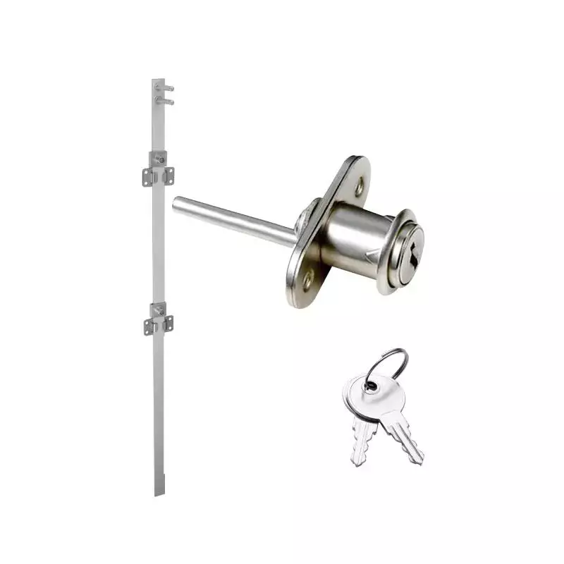 OZONE Multi Drawer Lock 20 mm Door Thickness Nickel Steel Key Material 20 mm Barrel Length Zinc Die Cast Lock, OE-MDL-4PS 580MM CP