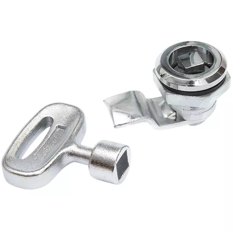 RS PRO Camlock Zinc Plated Steel Silver IP54 14 mm 16.1 mm Key, 188875