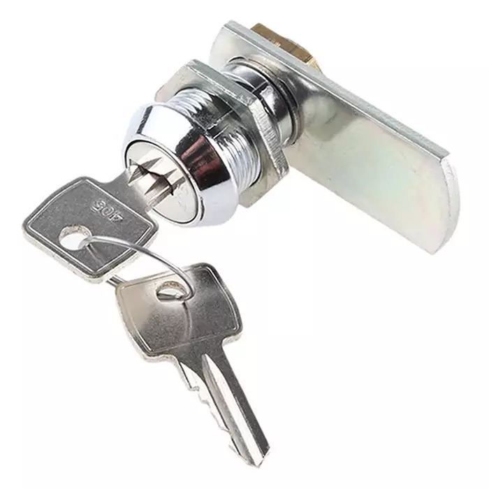 Euro-Locks Camlock 19 mm Panel-to-Tongue 20.1x17.6 mm Cutout Key, F6E-03-2